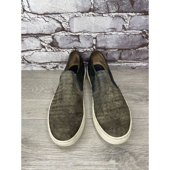 Sofft Green Grey Leather Slip On Snake Print Comfort Shoes Women’s Sz 9M US/40EU - Picture 2 of 16